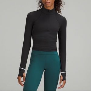 It’s Rulu Run Cropped Half Zip Ribbed